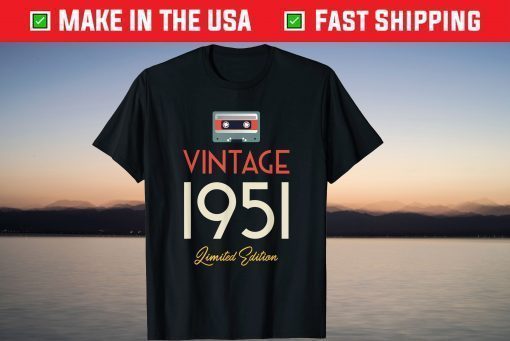 Vintage 1951 70th Birthday Cassette T-Shirt