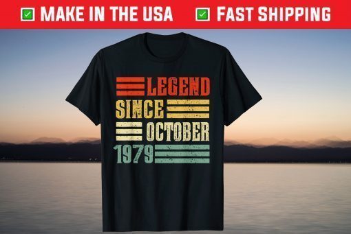 Vintage Legend Since October 1979 42st Birthday 42 Years Old T-Shirt