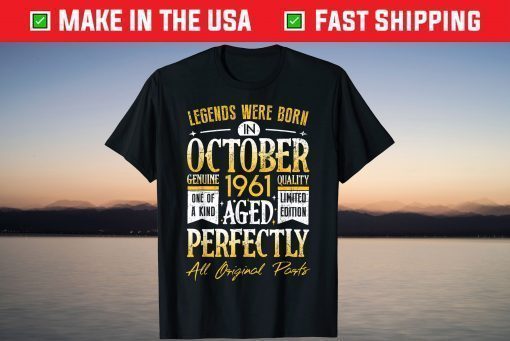 Vintage October 1961 Birthday 60 Years Old Tshirt