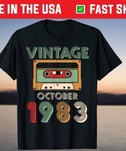 Vintage October 1983 Happy Birthday 37 Years Old To Me You T-Shirt