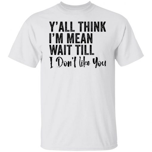 Y’all think i’m mean wait till don’t like you shirt