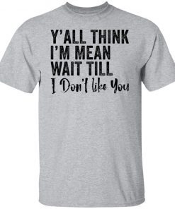 Y’all think i’m mean wait till don’t like you shirt