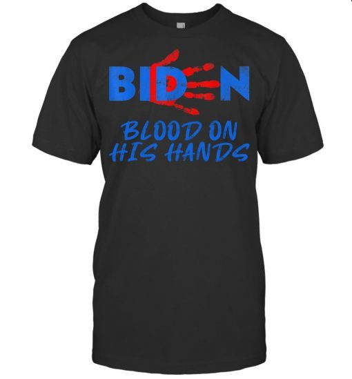 Vintage Biden Blood On His Hands Bring T Shirt