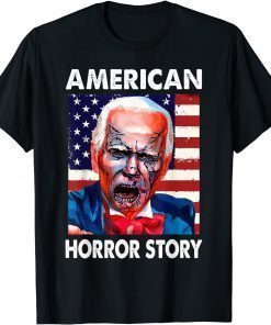 Biden Horror American Zombie Story Halloween Flag T-Shirt