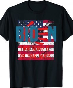 Vintage Joe Biden Their Blood Is On Your Hands USA Flag Shirt