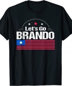 Anti Biden Let's Go Brandon, Joe Biden Chant Us Flag T-Shirt