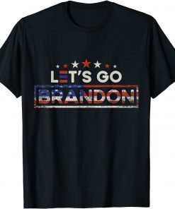 BidenLet's Go Brandon Biden Chant, Impeach Biden US Flag T-Shirt