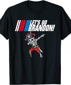 Halloween dabbing skeleton, Let’s Go, Brandon Anti Biden T-Shirt