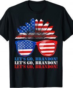 Let's Go Brandon, American Sunflower Sunglasses T-Shirt