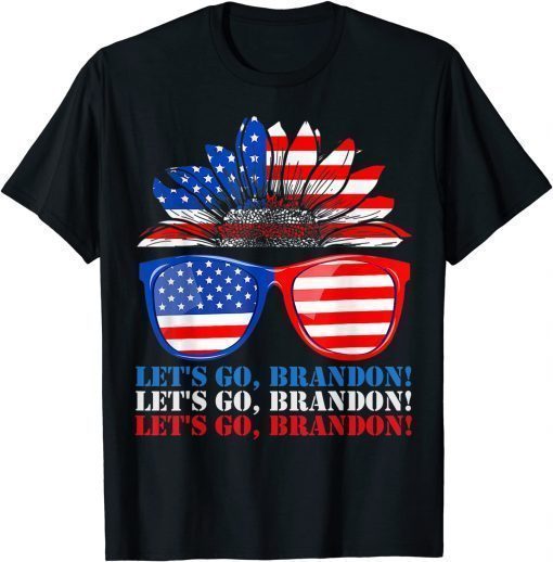 Let's Go Brandon, American Sunflower Sunglasses T-Shirt