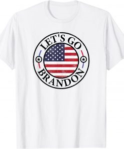 Let's Go Brandon, Biden Chant, Impeach Biden US Flag T-Shirt