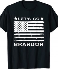 Let's Go Brandon , Brandon Chant American Flag T-Shirt