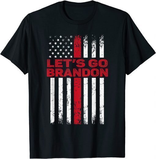 Let's Go Brandon Chant, Impeach Biden Us Flag T-Shirt