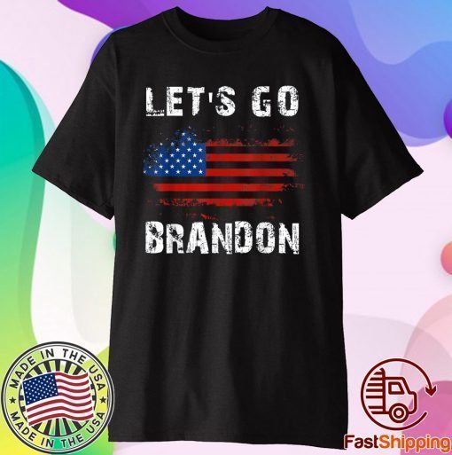 Let's Go Brandon Chant, Impeach Joe Biden Flag Usa T-Shirt