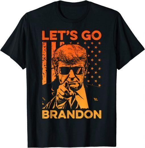 Let's Go Brandon Conservative Anti Liberal US Flag Pro Trump Unisex T-Shirt