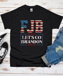 Let's Go Brandon FJB American Flag Tee Shirt