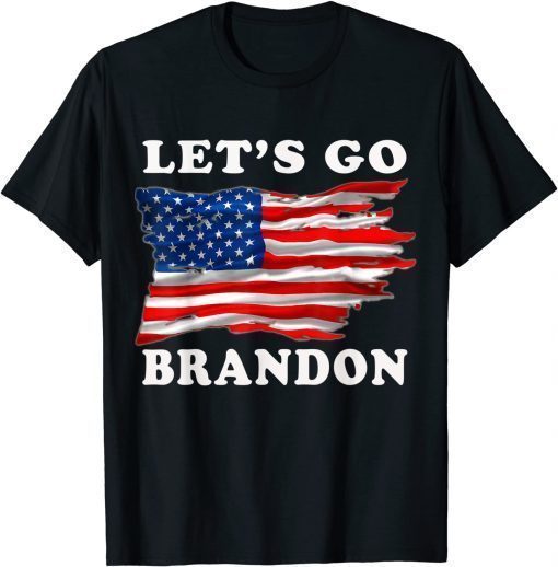 Let's Go Brandon ,Joe Biden Chant Usa Flag Tee Shirt