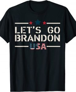 Let's Go Brandon , Let's Go Brandon, USA American Flag T-Shirt