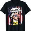 Let's Go Brandon US Flag Cartoon President Grunge Vintage T-Shirt