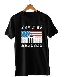 White House Let's Go Brandon Us Flag Tee Shirt