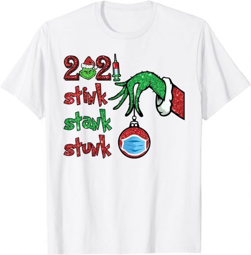 2021 Stink Stank Stunk Christmas Pajama Elf Matching Group T-Shirt