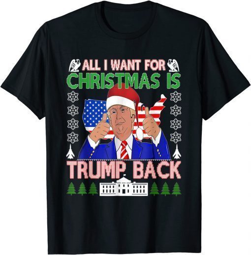 All I Want Christmas Is Trump Back Ugly Xmas Sweater T-Shirt