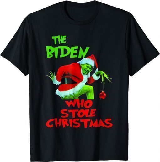 Anti-Biden The Biden Who Stole The Election Christmas T-Shirt