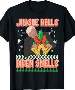 Anti Biden Ugly Christmas Sweater Republican Biden Smells T-Shirt