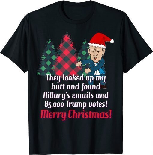 Biden Colonoscopy Meme Christmas Butt Wiped Biden Go Brandon T-Shirt