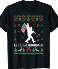 Bigfoot Let’s Go Branson Brandon Christmas Ugly Sweater T-Shirt