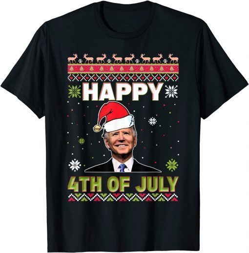 Happy 4th of July Biden Ugly Christmas Sweater T-Shirt