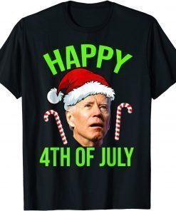 Happy 4th of July Joe Biden President Christmas Pajama Tee Shirt