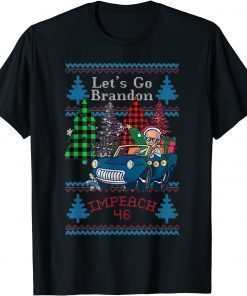 Jingle Joe Biden Santa Impeach 46 Go Brandon USA Christmas T-Shirt
