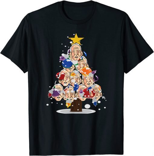 Joe Biden Holiday Christmas Tree Lights Biden Xmas T-Shirt