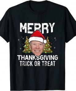 Joe Biden Merry Thanksgiving Christmas Ugly Christmas T-Shirt