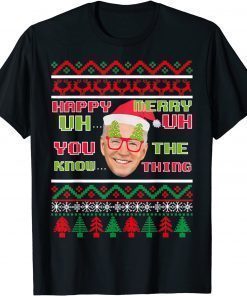 Joe Biden Merry UH UH Ugly Christmas 2021 Tee Shirt