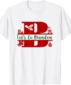 Let's Go Brandon Christmas Monogram T-Shirt