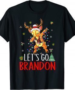Let's Go Brandon Christmas Reindeer Dabbing T-Shirt