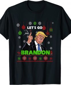 Let's Go Brandon Donal Trump Christmas T-Shirt