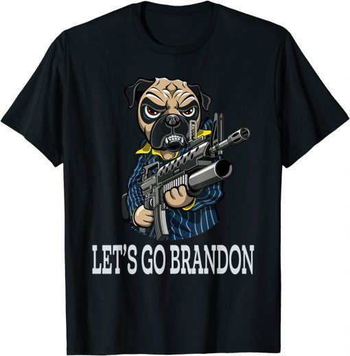 Let's Go Brandon Pug Dog Ugly Christmas Sweater T-Shirt
