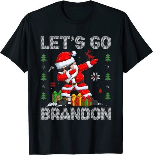 Let's Go Brandon Santa Claus Ugly Christmas T-Shirt