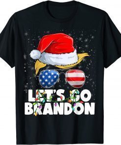 Let's Go Brandon Santa Trump USA Flag Snglasses T-Shirt