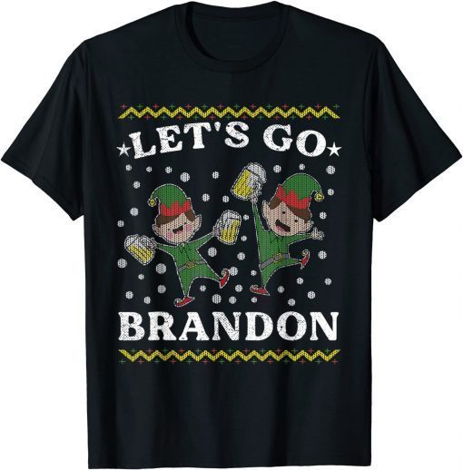 Let's Go Branson Brandon Anti Biden Chant Ugly Christmas Tee Shirt