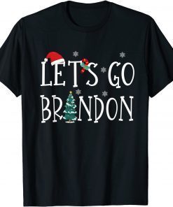 Let's Go Branson Brandon Conservative Santa Hat Christmas Tee Shirt