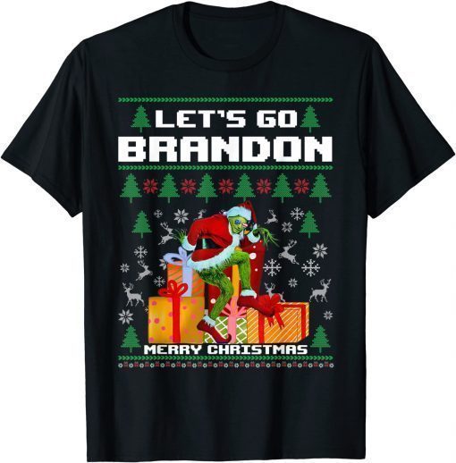 Merry Christmas Let's go Branson Brandon Ugly Christmas T-Shirt