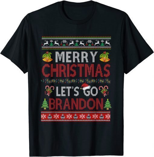 Merry Christmas Let's go Branson Brandon Ugly Tee Shirt