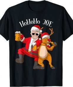Merry Christmas with Biden HoHoHo Joe Reindeer beer T-Shirt