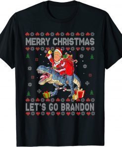 Merry Xmas Let's Go Branson Brandon Ugly Christmas Sweater T-Shirt
