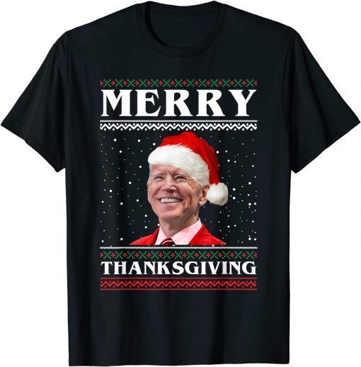 Santa Claus Blam Joe Biden Not this Christmas Ugly Xmas T-Shirt