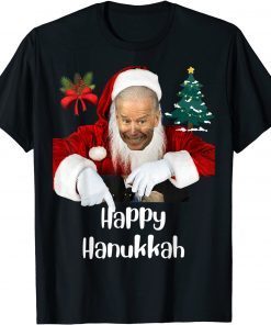Santa Joe Biden Happy Hanukkah Christmas T-Shirt